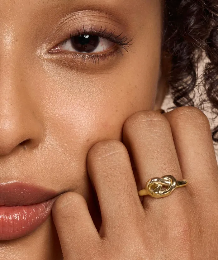 Olivia Burton Rings Women Lovers Knot Gold Plated Ring S
