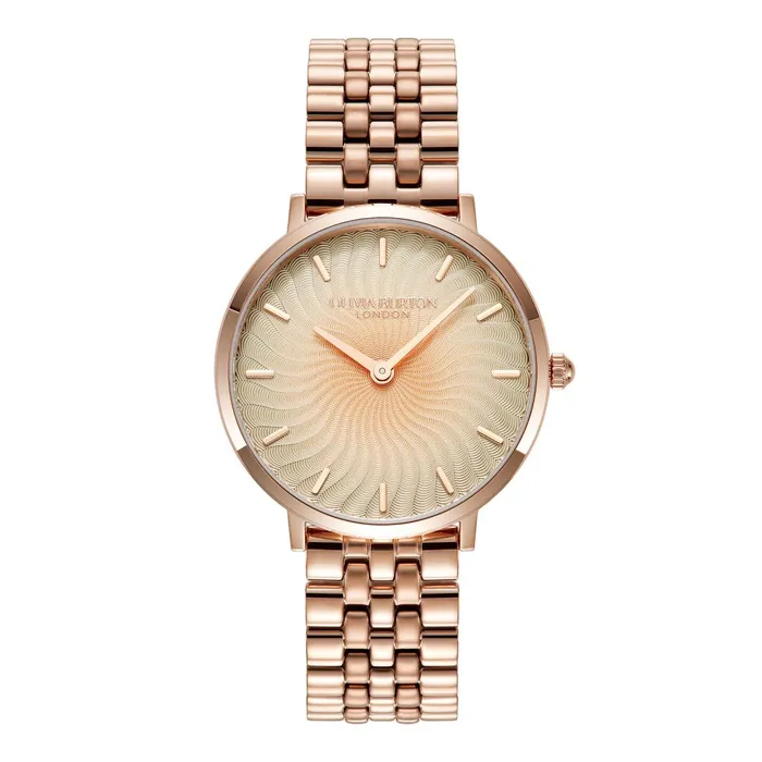Olivia Burton Signature Watches Women 35mm Radiant Sun Ombre and Rose Gold Bracelet Watch