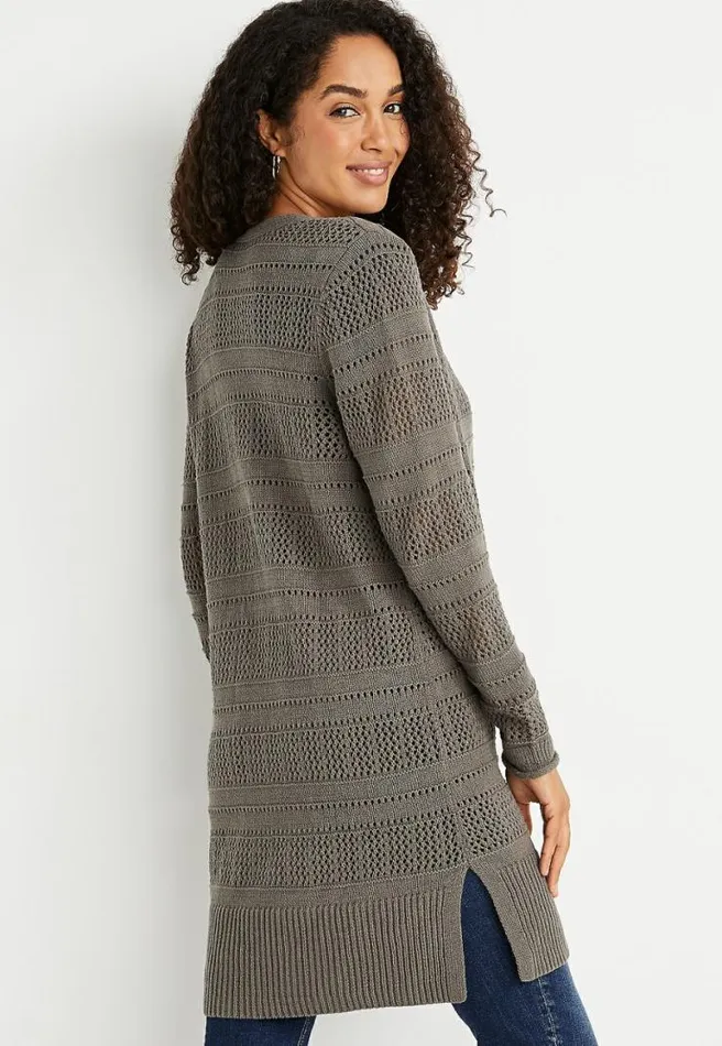Open Stitch Duster Cardigan Women Maurices Tops