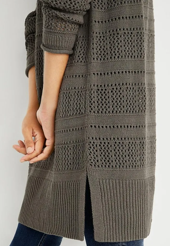 Open Stitch Duster Cardigan Women Maurices Tops