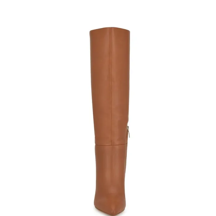 Peachey Heeled Boots Natural Leather Women Nine West Heels Peachey Heeled Boots Natural Leather Women Nine West Heels