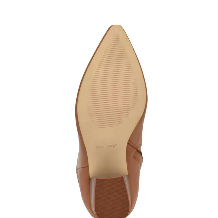 Peachey Heeled Boots Natural Leather Women Nine West Heels Peachey Heeled Boots Natural Leather Women Nine West Heels