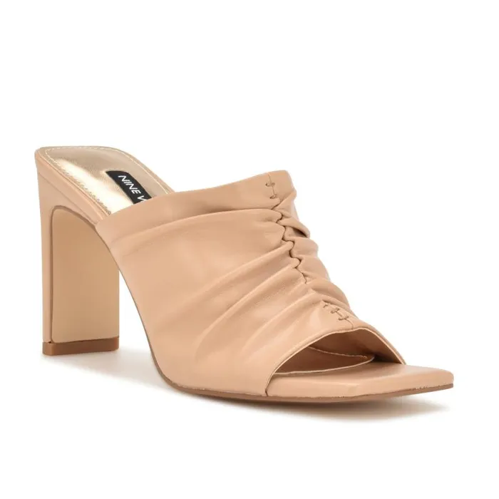 Peary Heeled Slide Sandals Warm Blush Women Nine West Heels Peary Heeled Slide Sandals Warm Blush Women Nine West Heels
