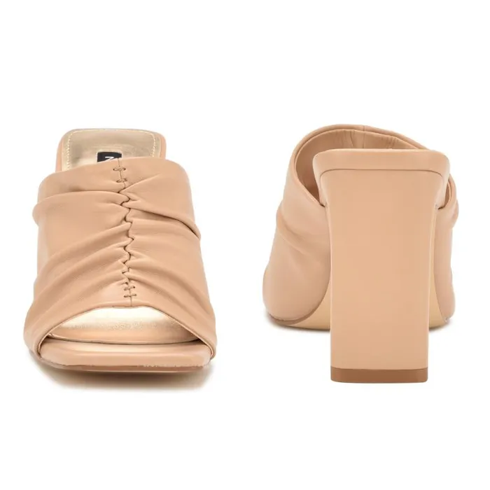 Peary Heeled Slide Sandals Warm Blush Women Nine West Heels Peary Heeled Slide Sandals Warm Blush Women Nine West Heels