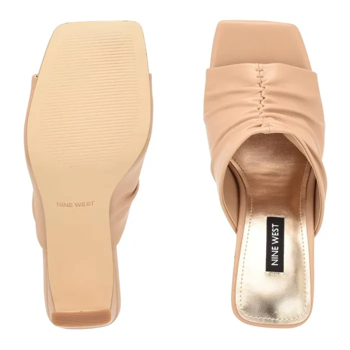 Peary Heeled Slide Sandals Warm Blush Women Nine West Heels Peary Heeled Slide Sandals Warm Blush Women Nine West Heels