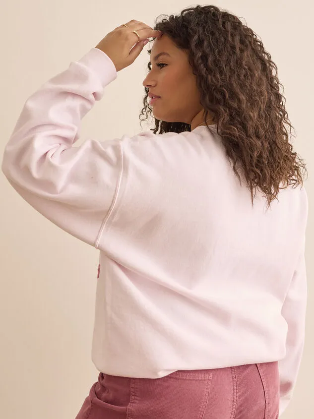 Pink Bow Graphic Sweatshirt Pink Women Altar039d State Tops Pink Bow Graphic Sweatshirt Pink Women Altar039d State Tops
