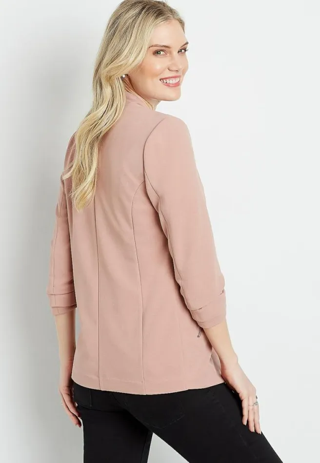 Pink Open Front Blazer Women Maurices Tops