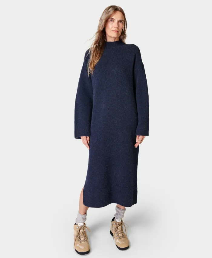 Pinnacle Wool Dress Navy Blue Women Dresses and Jumpsuits Sweaty Betty