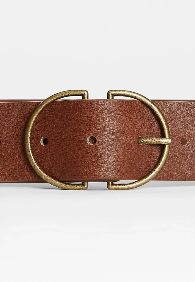 Plus Size Brown Double Buckle Ring Belt Women Maurices Belts