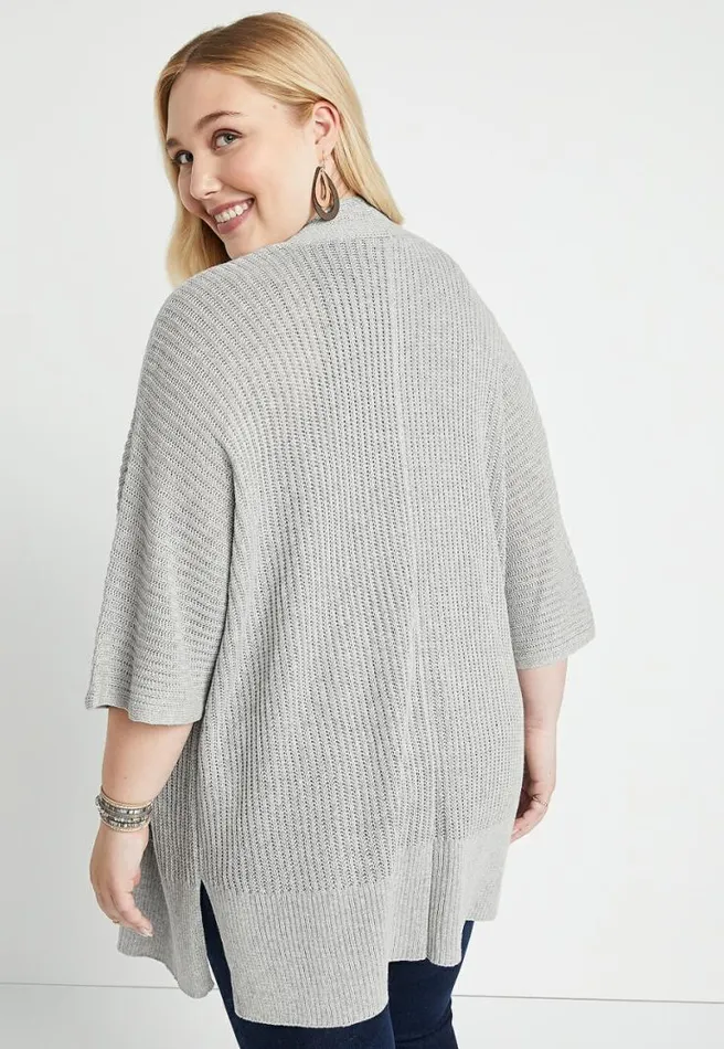 Plus Size Gray Oversized Duster Cardigan Women Maurices Plus Tops