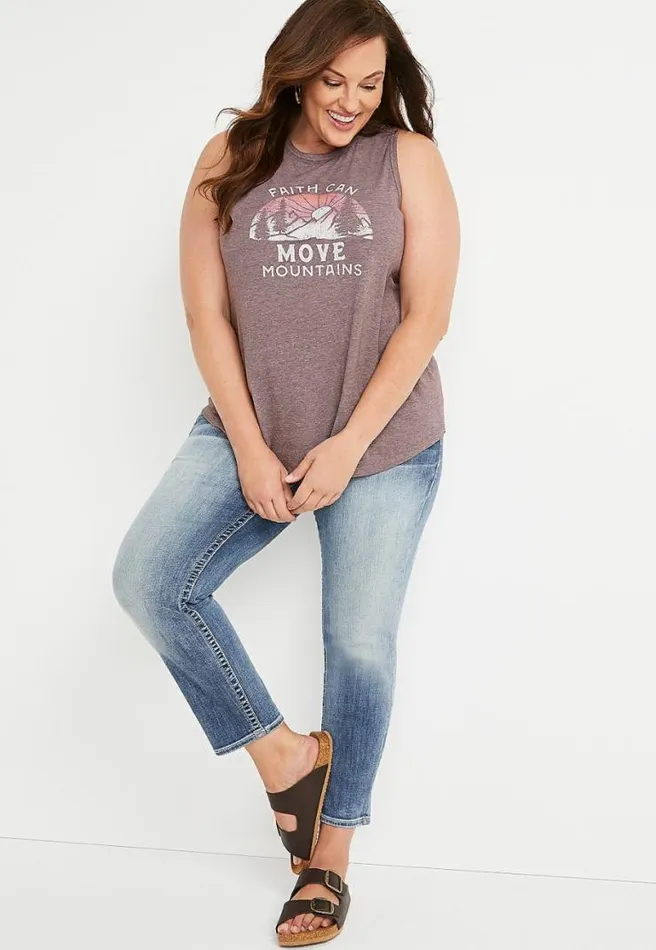 Plus Size Purple Faith Graphic Tank Top Women Maurices Plus Tops