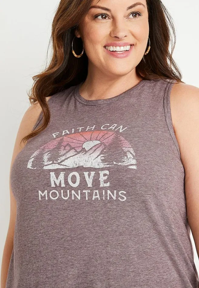 Plus Size Purple Faith Graphic Tank Top Women Maurices Plus Tops