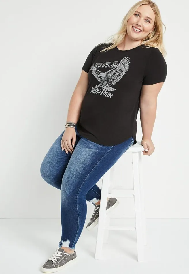 Plus Size Usa World Tour Graphic Tee Women Maurices Plus Tops