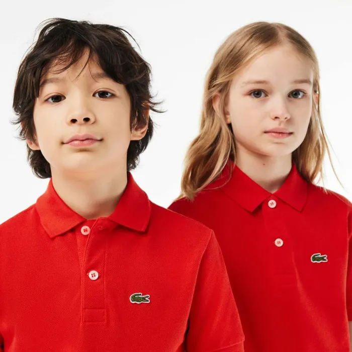 Polos Kids Lacoste Kids039 Regular Fit Petit Piqu Polo Red Currant F8m