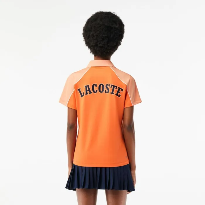 Polos Women Lacoste Women039s Miami Open Edition Ballgirl Tennis Polo Orange Light Orange Itq