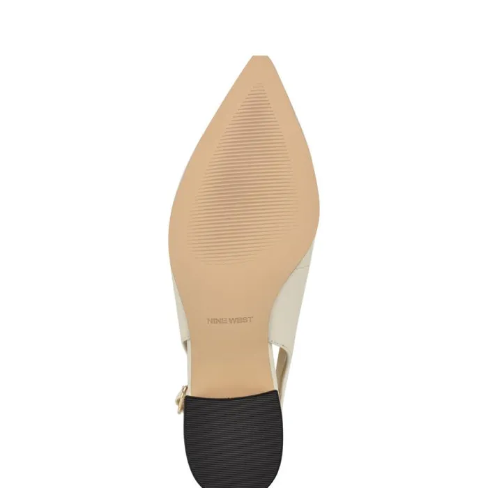 Prepp Block Heel Slingback Pumps Ivory Patent Women Nine West Heels Prepp Block Heel Slingback Pumps Ivory Patent Women Nine West Heels