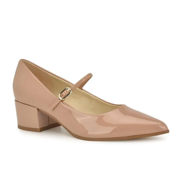 Prix Mary Jane Pumps Nude Patent Women Nine West Heels Prix Mary Jane Pumps Nude Patent Women Nine West Heels