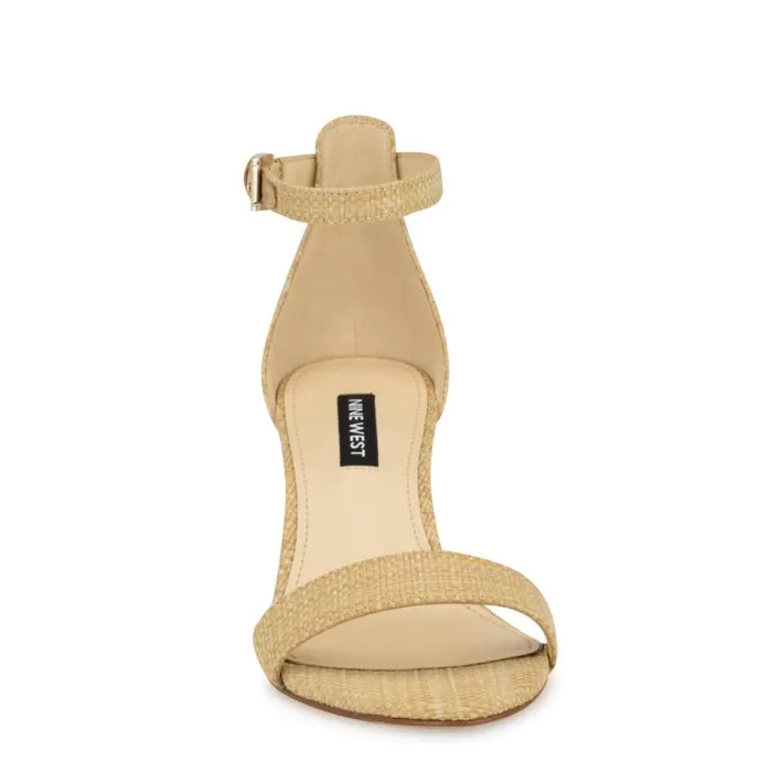 Pruce Ankle Strap Block Heel Sandals Light Natural Raffia Women Nine West Heels Pruce Ankle Strap Block Heel Sandals Light Natural Raffia Women Nine West Heels