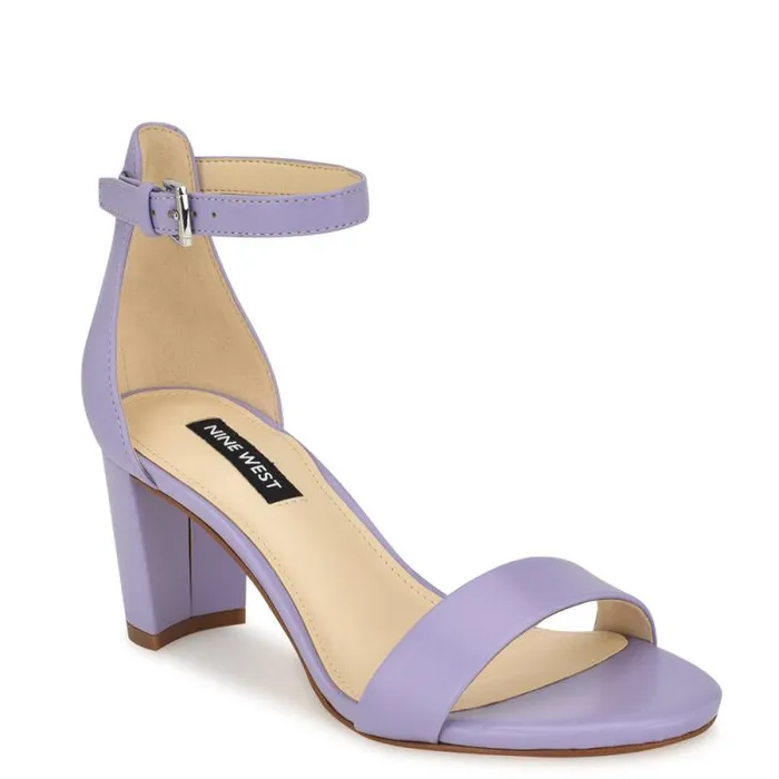 Pruce Ankle Strap Block Heel Sandals Lilac Women Nine West Sandals Pruce Ankle Strap Block Heel Sandals Lilac Women Nine West Sandals