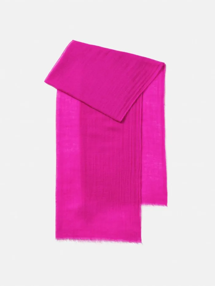 Pure Cashmere Gauze Scarf Pink Women Jigsaw Ponchos and Scarves