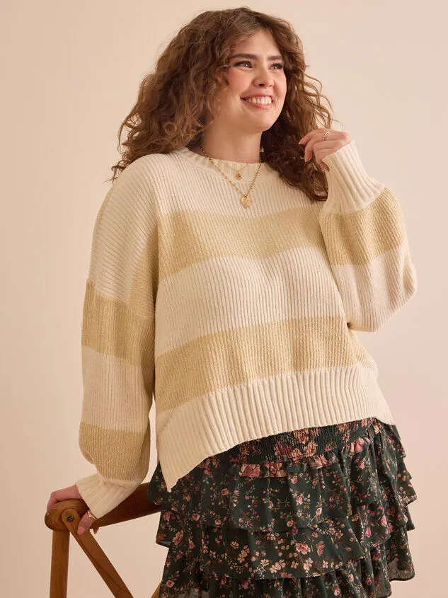 Rachel Stripe Chenille Sweater Ivorypink Women Altar039d State Sweaters Cardigans