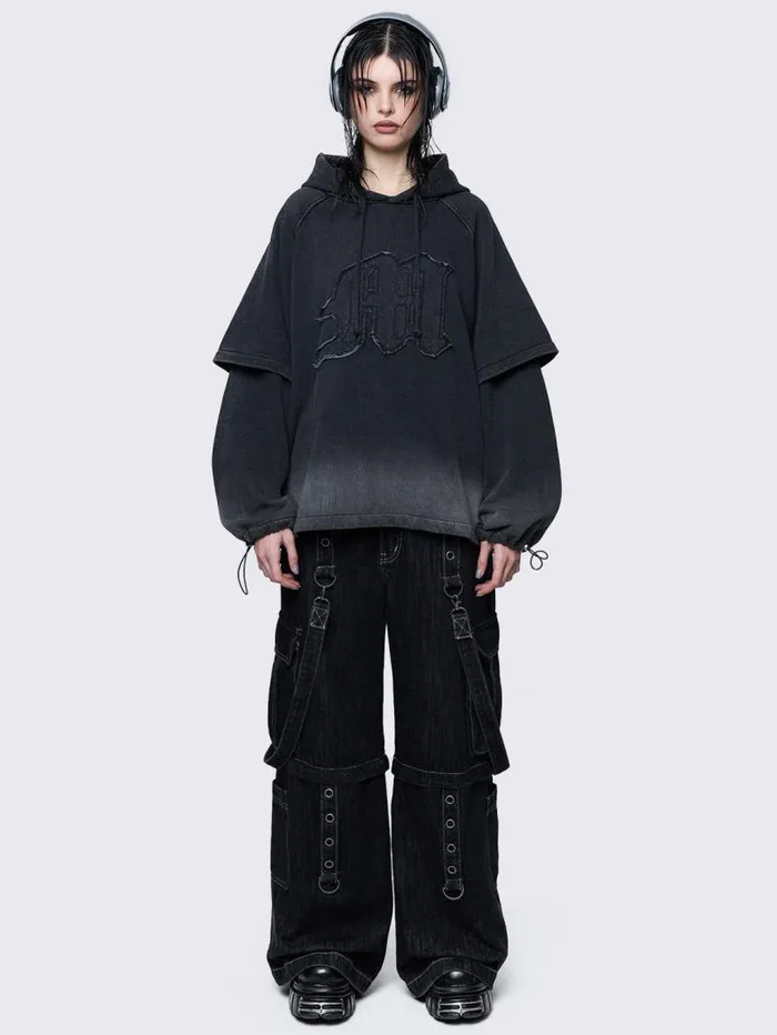 Rae Wash Layered Hoodie Women Minga London Sweatshirts and Hoodies