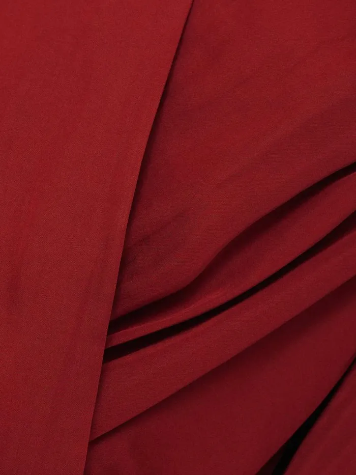 Recycled Satin Drape Wrap Top Red Women Jigsaw Shirts and Tops