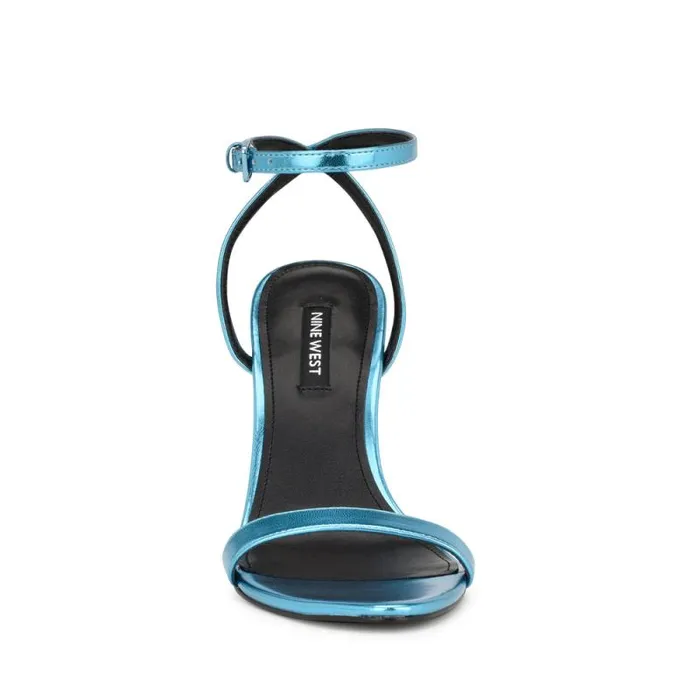 Reina Ankle Strap Sandals Blue Women Nine West Sandals Reina Ankle Strap Sandals Blue Women Nine West Sandals
