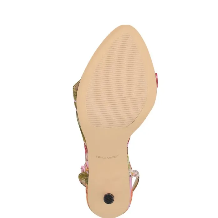 Reina Ankle Strap Sandals Pink Floral Women Nine West Sandals Reina Ankle Strap Sandals Pink Floral Women Nine West Sandals