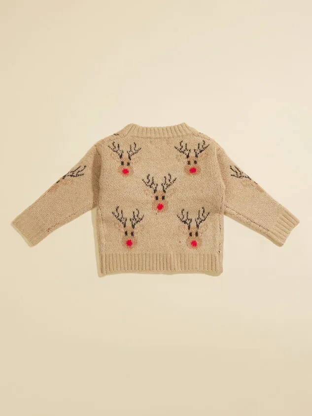 Reindeer Toddler Knit Sweater Brown Boy Altar039d State Tops Reindeer Toddler Knit Sweater Brown Boy Altar039d State Tops