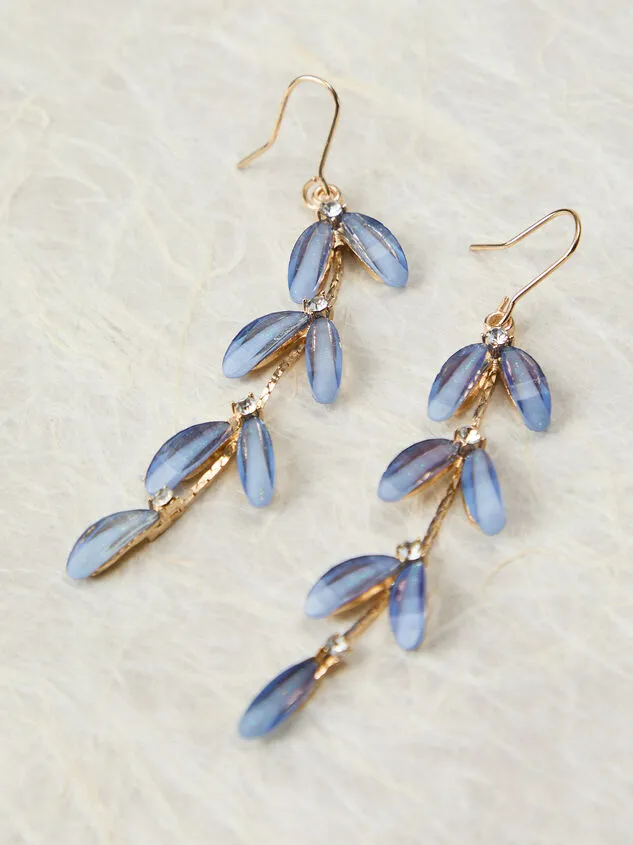 Resin Leaf Dangle Earrings Iceblue Women Altar039d State Earrings