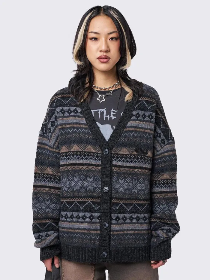 Ripley Jacquard Knit Cardigan Women Minga London Knitwear