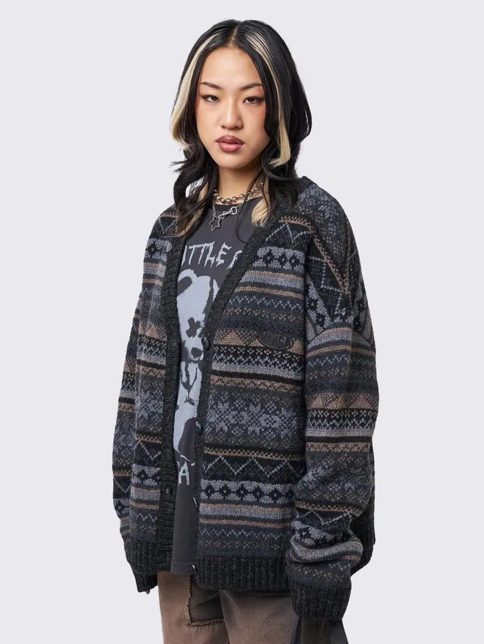 Ripley Jacquard Knit Cardigan Women Minga London Knitwear Ripley Jacquard Knit Cardigan Women Minga London Knitwear