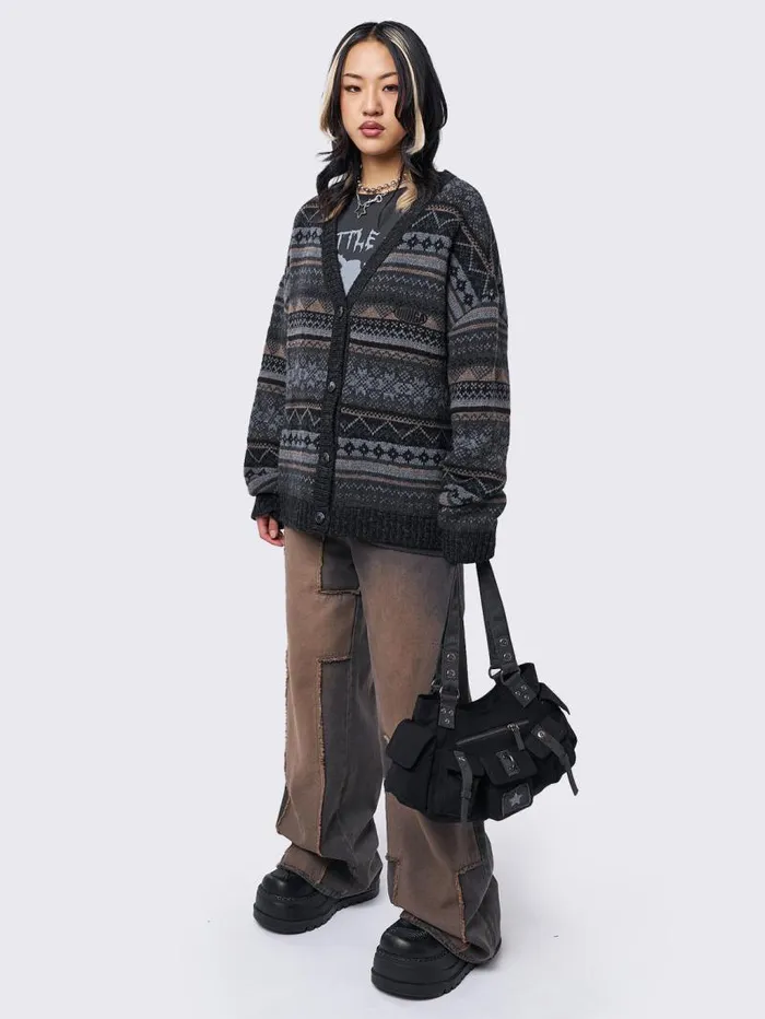 Ripley Jacquard Knit Cardigan Women Minga London Knitwear Ripley Jacquard Knit Cardigan Women Minga London Knitwear