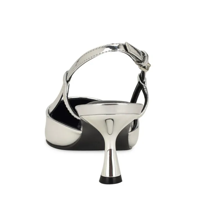Rizzy Cap Toe Slingbacks Silverblack Women Nine West Heels Rizzy Cap Toe Slingbacks Silverblack Women Nine West Heels