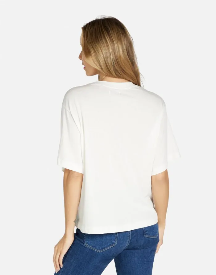 Rue Comic Emojis Milk Women Lauren Moshi Short Sleeve