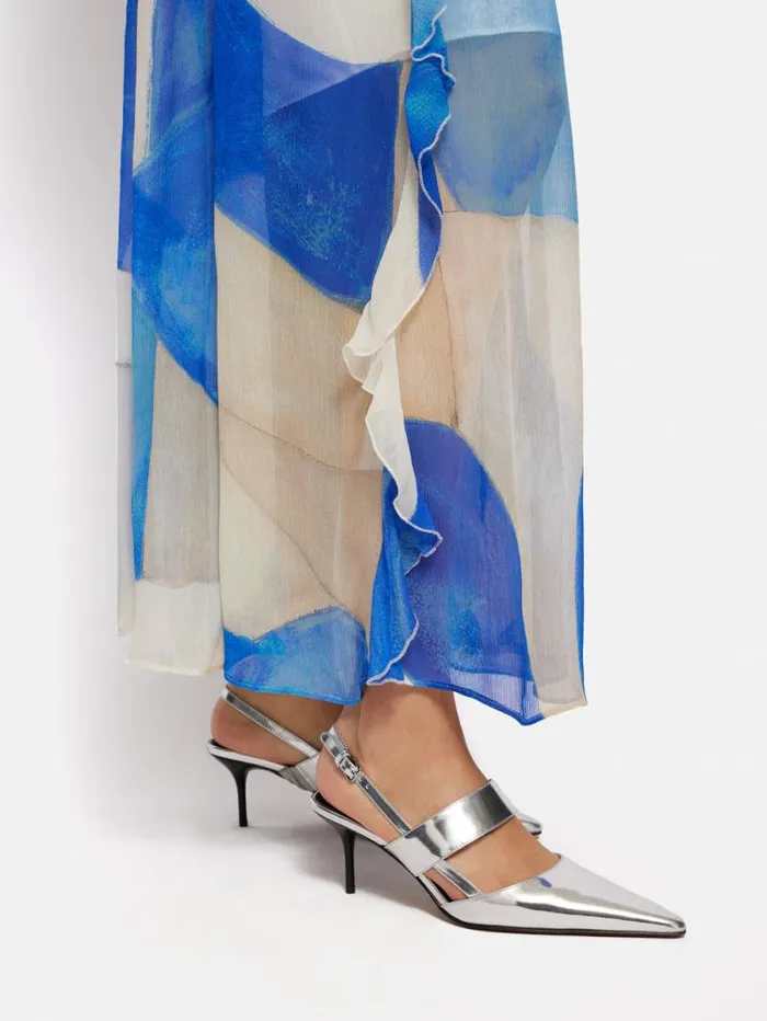 Russo Kitten Heel Silver Women Jigsaw Heels