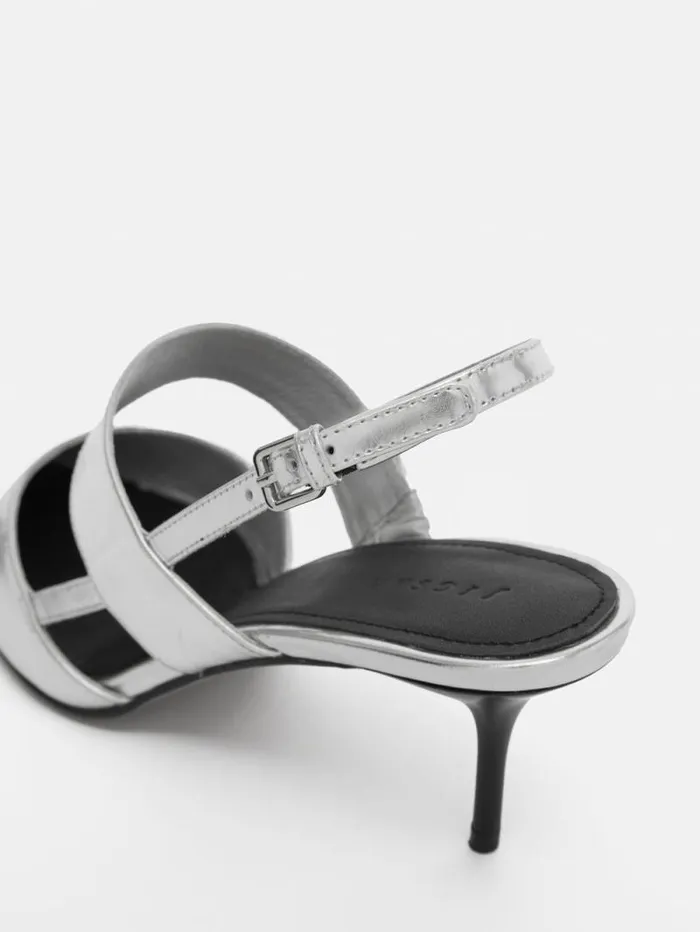 Russo Kitten Heel Silver Women Jigsaw Heels