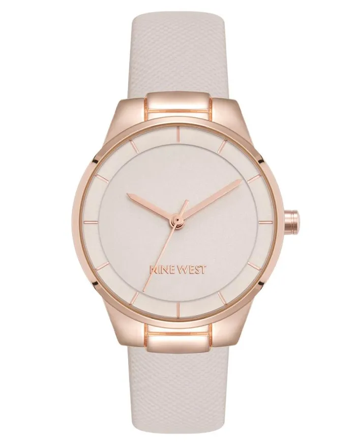 Saffiano Strap Watch Pink Women Nine West Straps