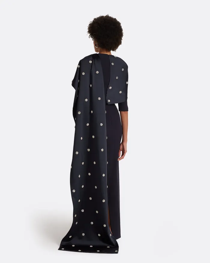 Safiyaa Cosette Midnight Navy Long Dress Midnight Navy Women Icons