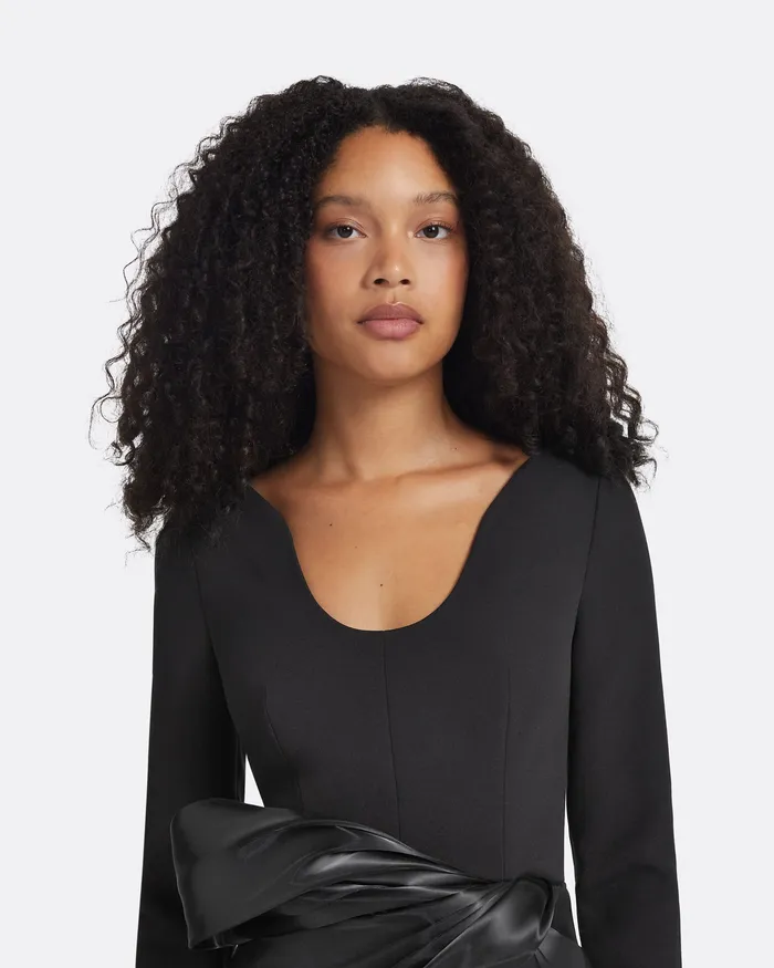 Safiyaa Dresses Women Yenna Black Midi Dress Black