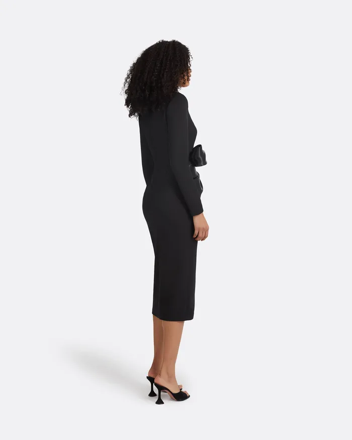 Safiyaa Dresses Women Yenna Black Midi Dress Black