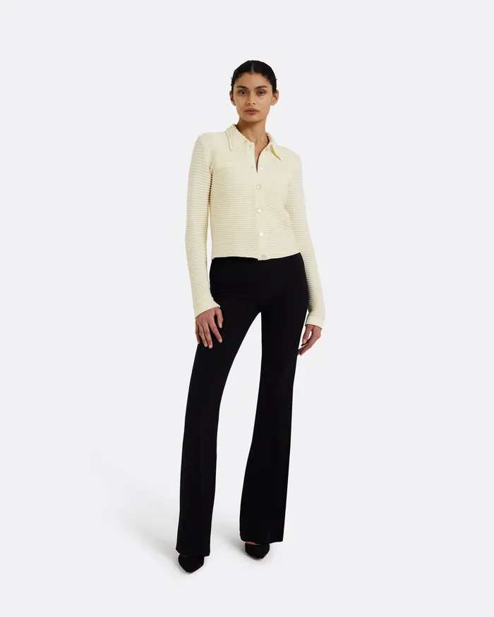 Safiyaa Jackets and Coats Women Artemis Ivory Crochet Jacket Ivory