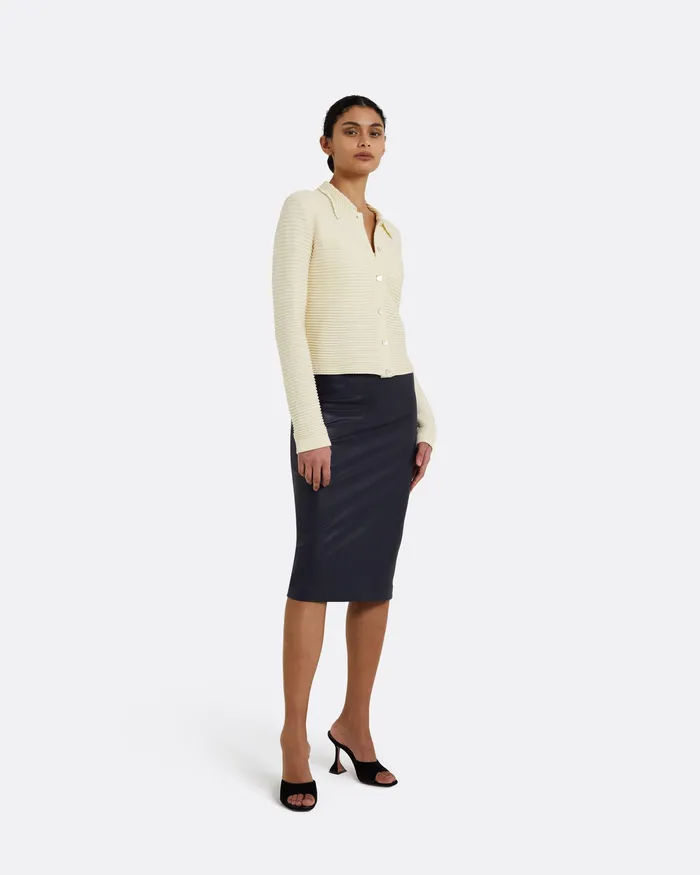 Safiyaa Jackets and Coats Women Artemis Ivory Crochet Jacket Ivory