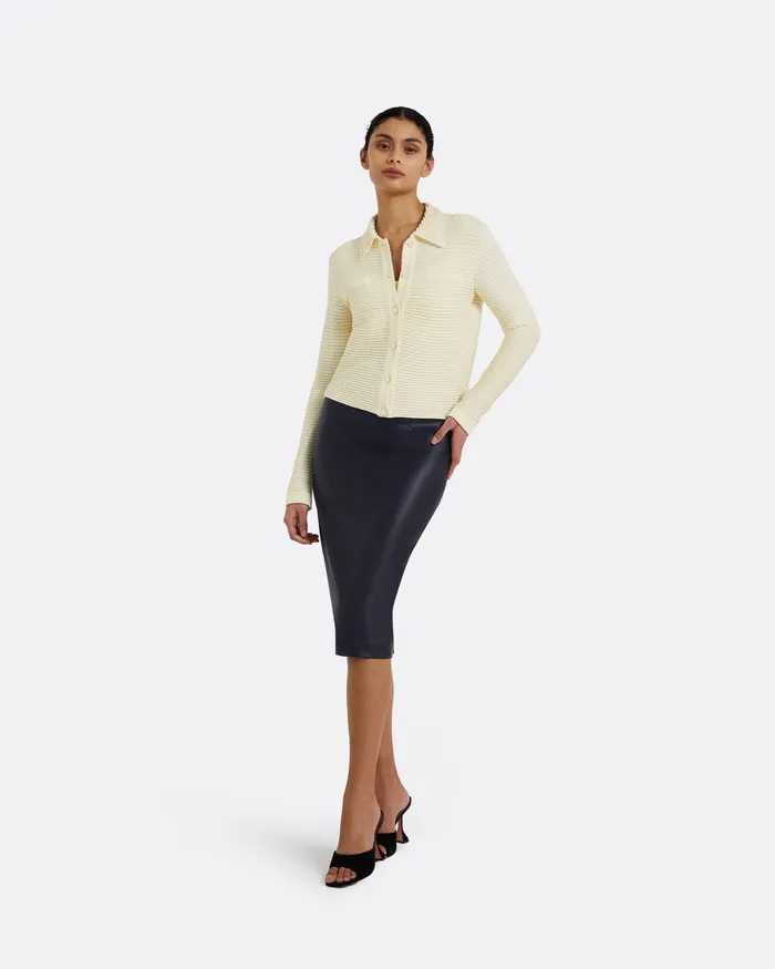 Safiyaa Jackets and Coats Women Artemis Ivory Crochet Jacket Ivory