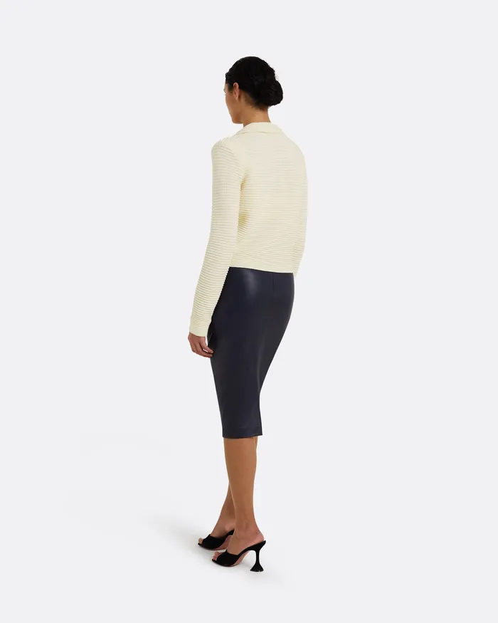Safiyaa Jackets and Coats Women Artemis Ivory Crochet Jacket Ivory