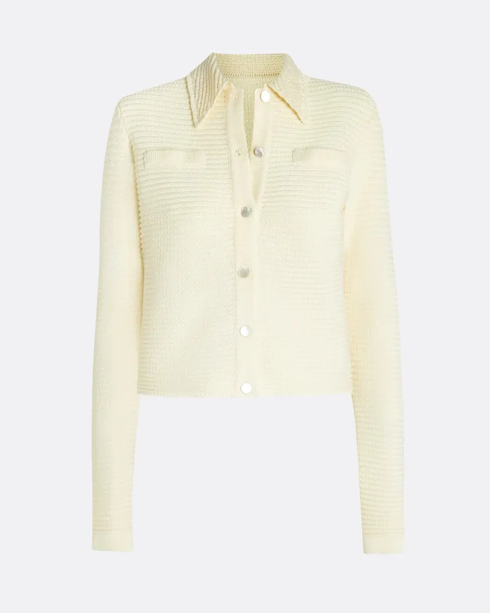 Safiyaa Jackets and Coats Women Artemis Ivory Crochet Jacket Ivory