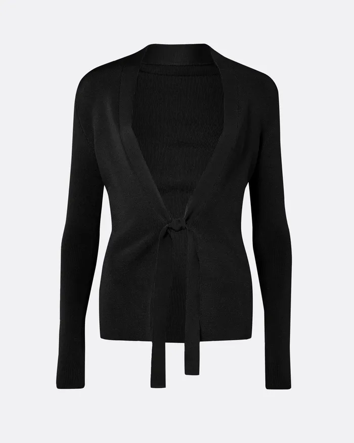Safiyaa Knitwear Women Mani Black Knit Cardigan Black