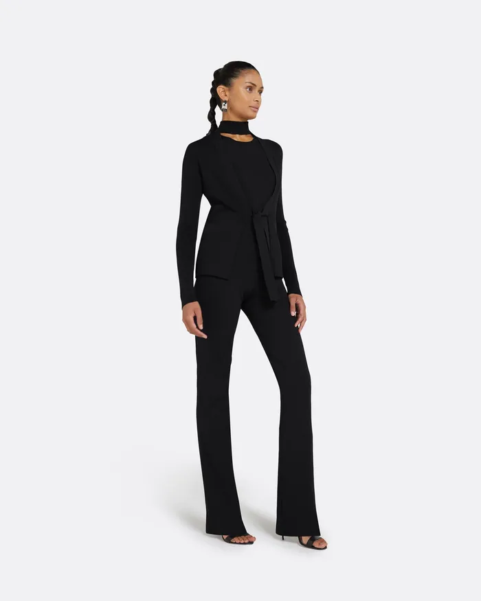 Safiyaa Knitwear Women Mani Black Knit Cardigan Black