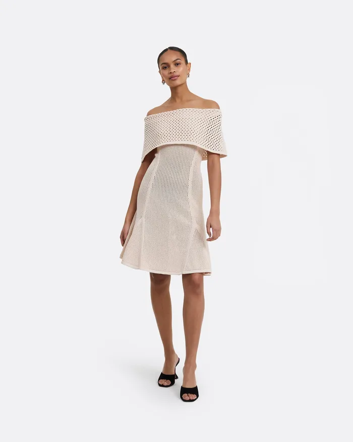 Safiyaa Kole Nouvelle Peach Knit Short Dress Nouvelle Peach Women Knitwear